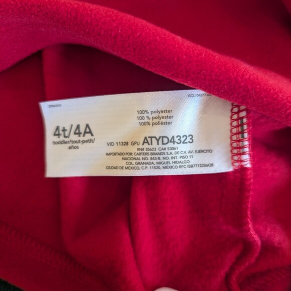 NWT Carter's Boy's Christmas Fleece Pajama Set Size 4T 💙 - Picture 4 of 7